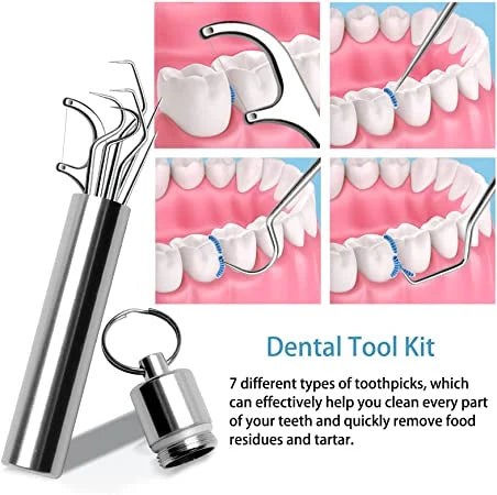Toothpick Set made of stainless steel, 7 pieces (buy 1, get 1 free)