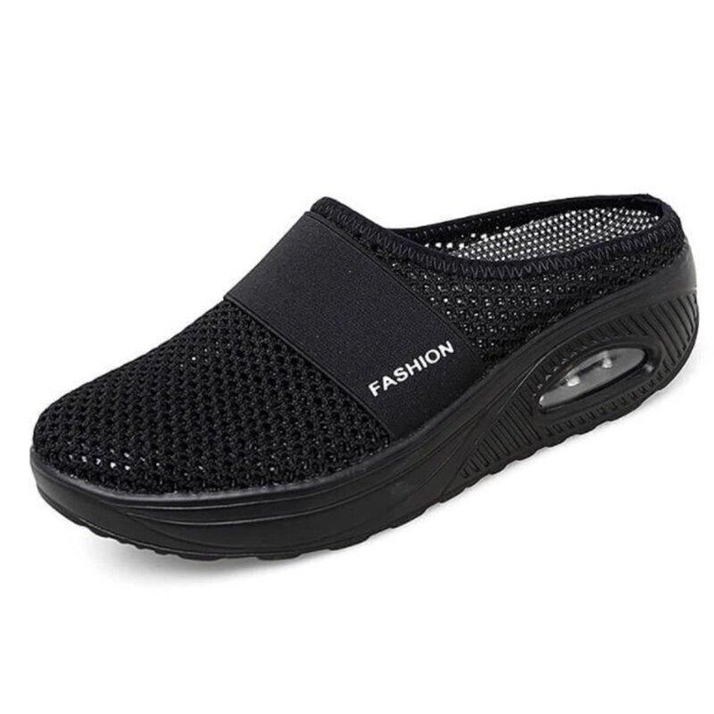 Air-cushioned slip-on hiking shoes