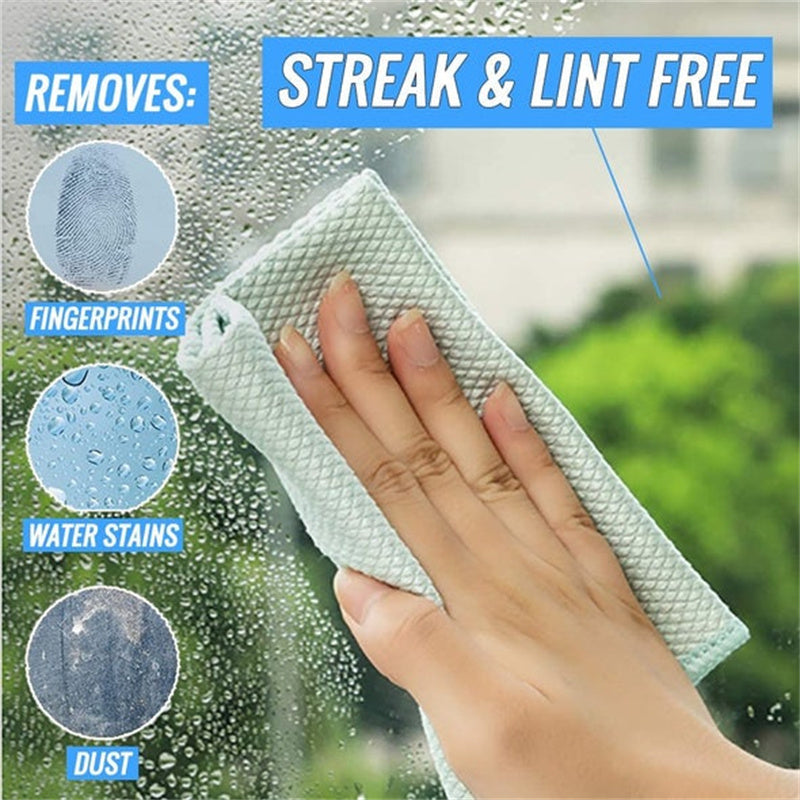 Fish Scale Microfiber Polishing Cleaning Cloth 5 Pcs