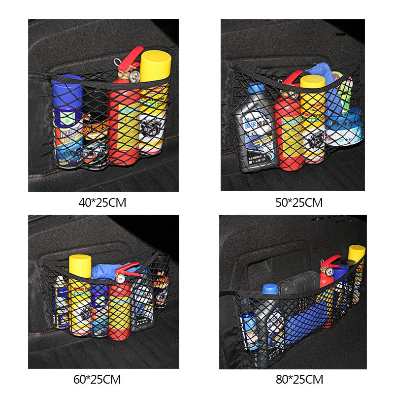 Car Trunk Seat Elastic Net Pocket