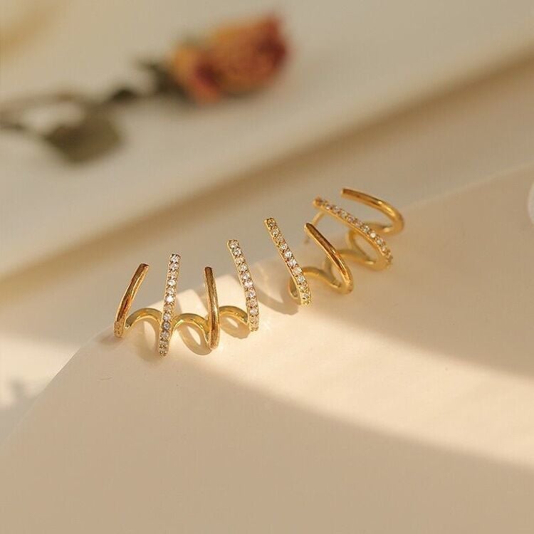 Four Prong Earrings