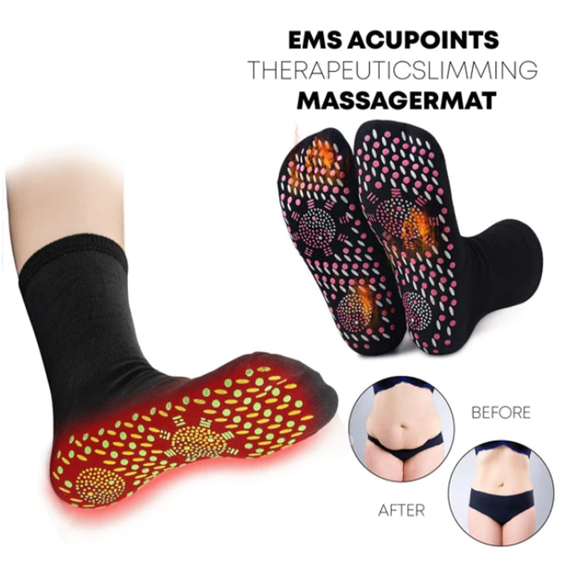 Tourmaline Acupressure Self-Heating Fitness Socks