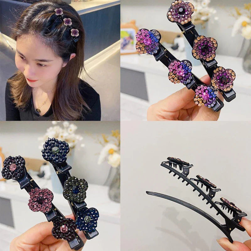 Hair clip with three flowers