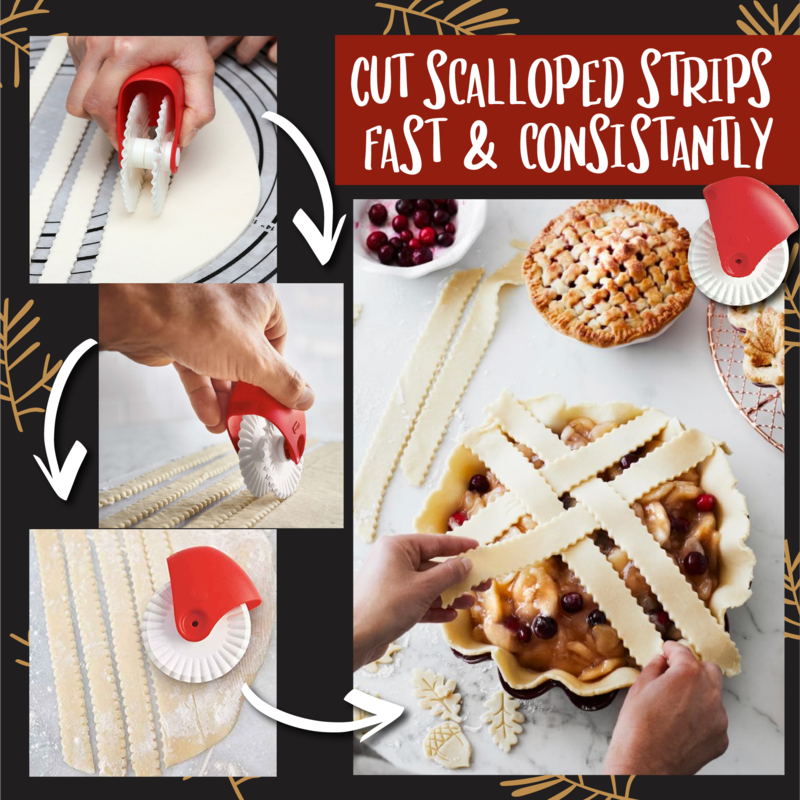 Dough wheel roller and decorative piston