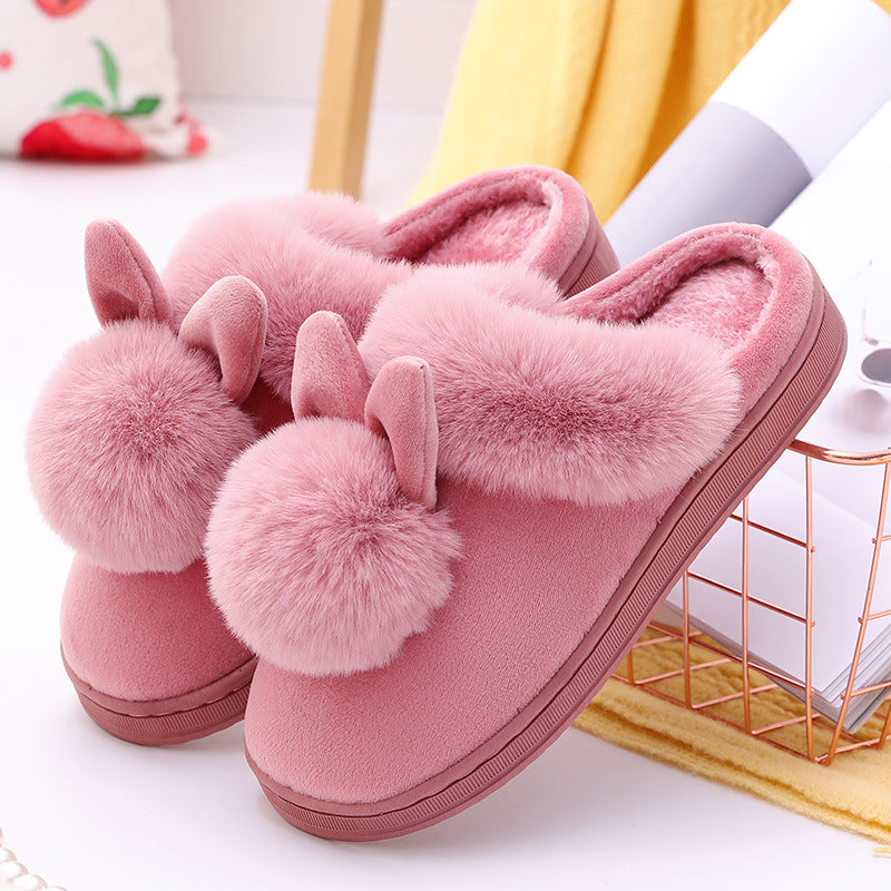 Women's plush home slippers