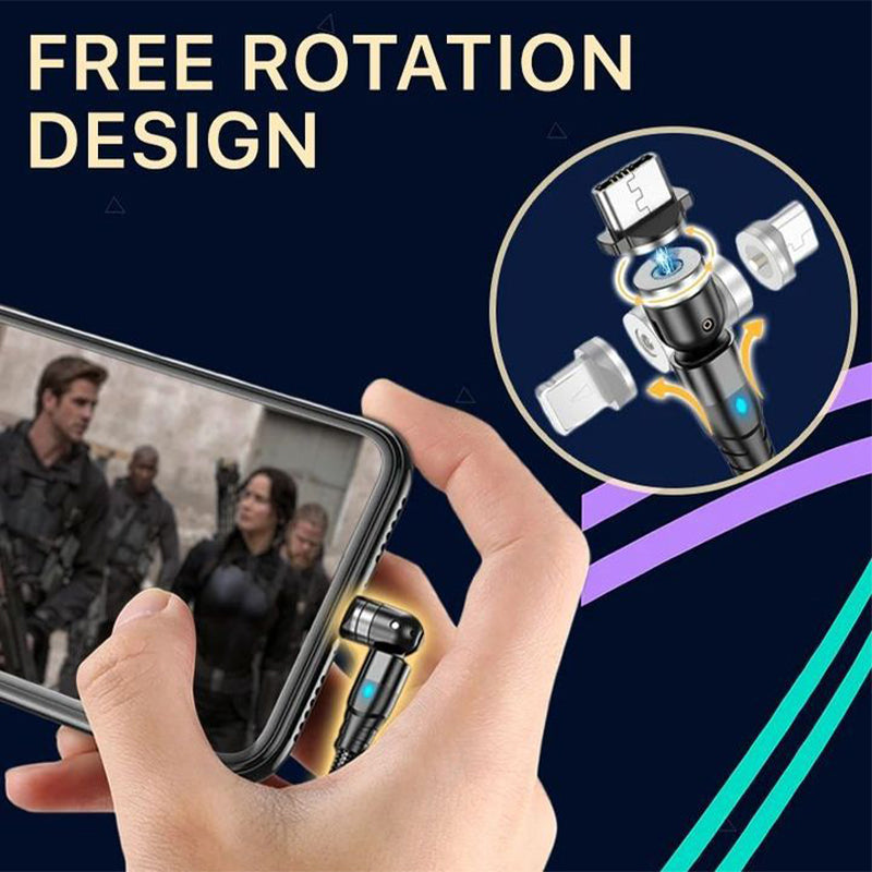 Voltar 3-in-1 Universal Magnetic Compatible 360° Rotating Free Charging Cable