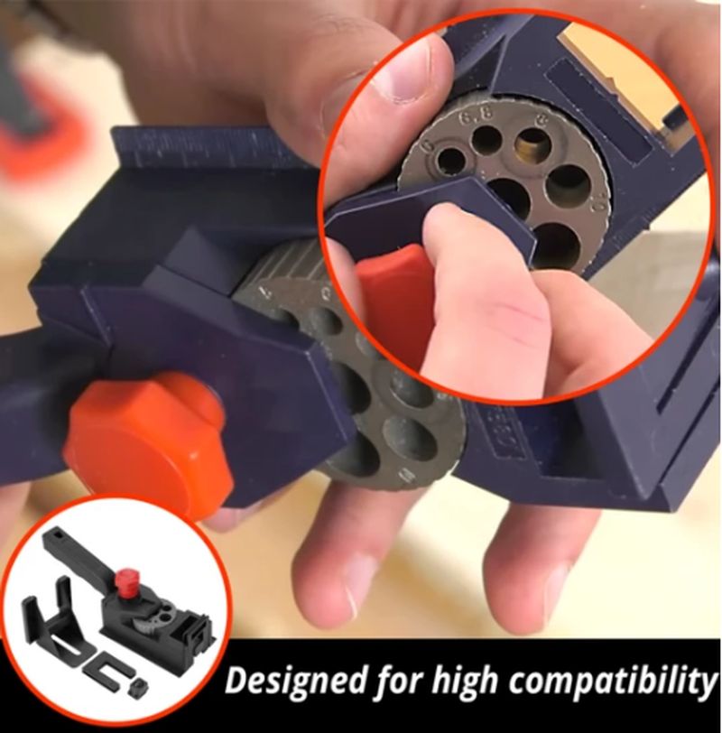 Adjustable Woodworking Drill Hole Jig