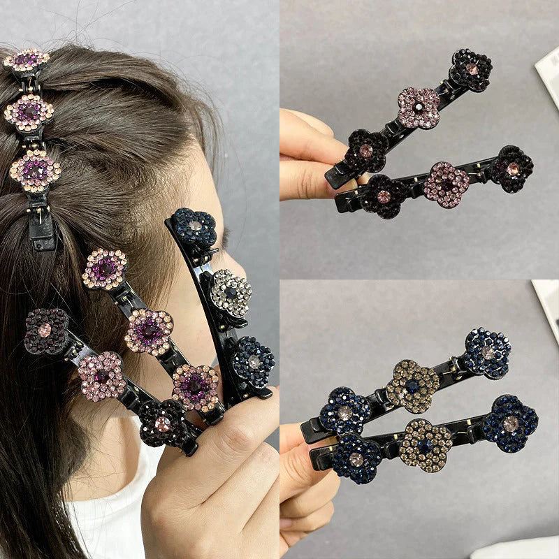 Hair clip with three flowers