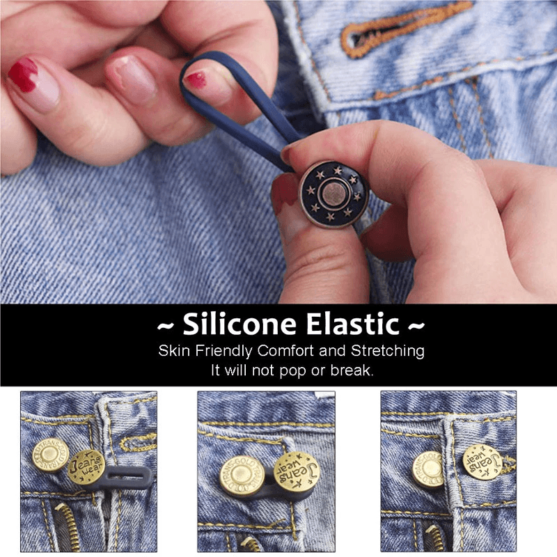 Jeans Retractable Buttons Extension Buckle (5PCS)