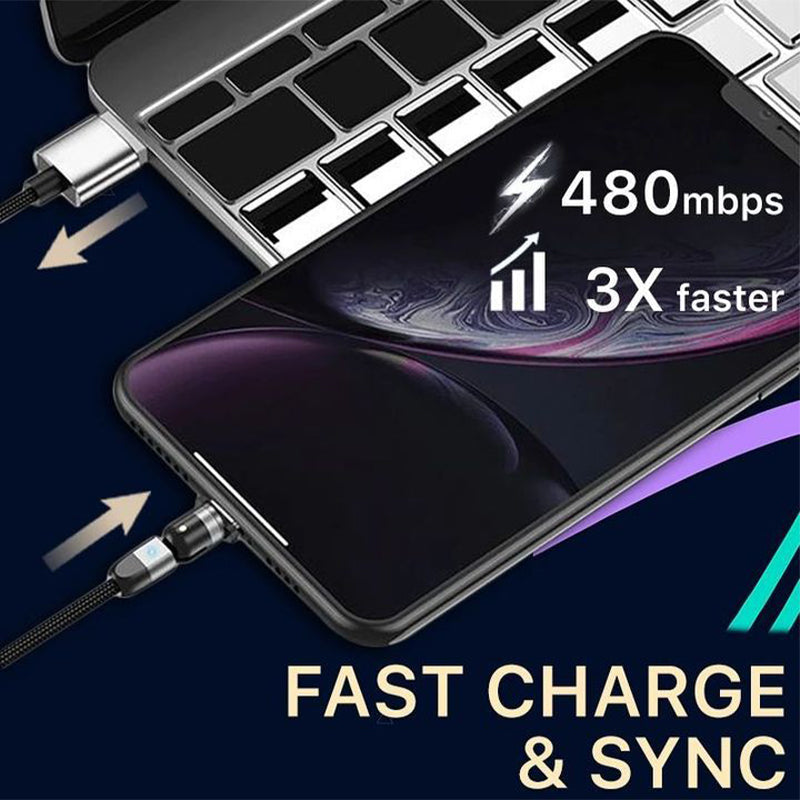 Voltar 3-in-1 Universal Magnetic Compatible 360° Rotating Free Charging Cable
