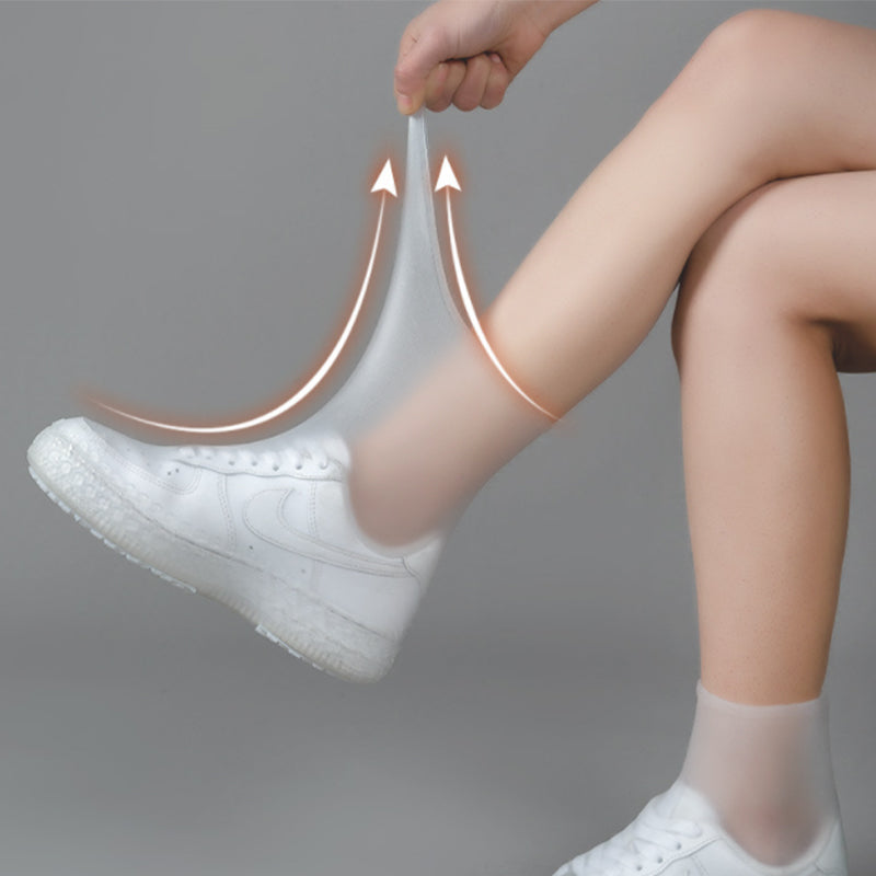 Rainy day non-slip mid-tube shoe cover