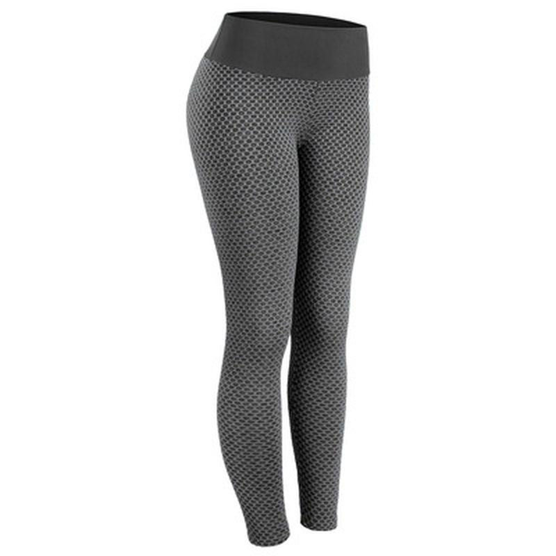 High waist mesh honeycomb hip lift fitness pants