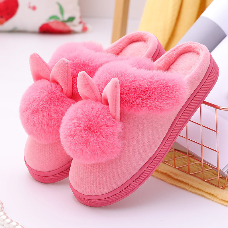 Women's plush home slippers