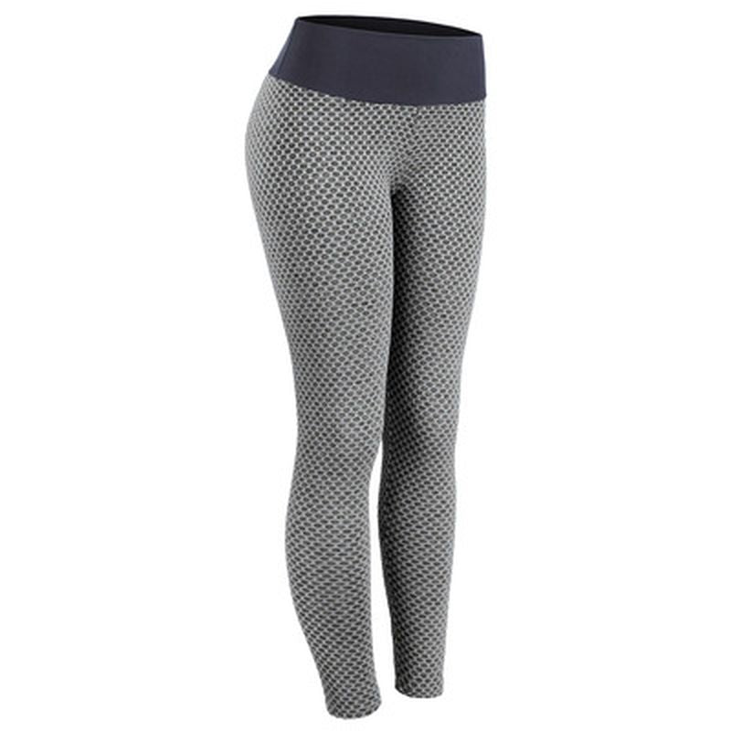 High waist mesh honeycomb hip lift fitness pants
