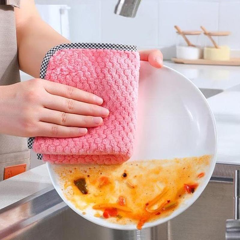 Coral Fleece Kitchen Towel (5 PCS)