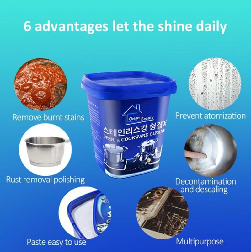 Powerful Stainless Steel Cookware Cleaning Paste
