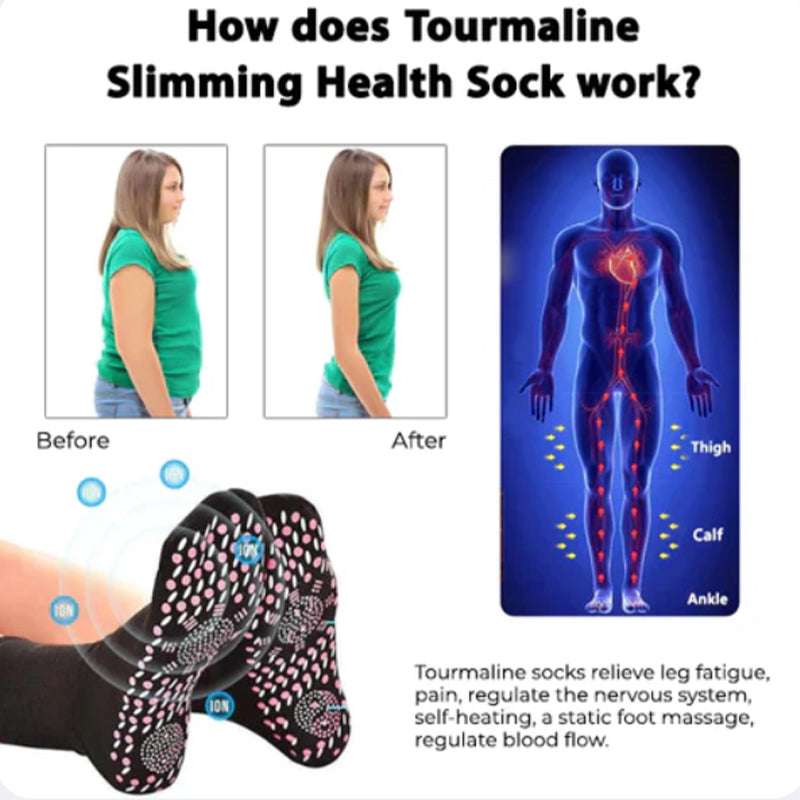 Tourmaline Acupressure Self-Heating Fitness Socks