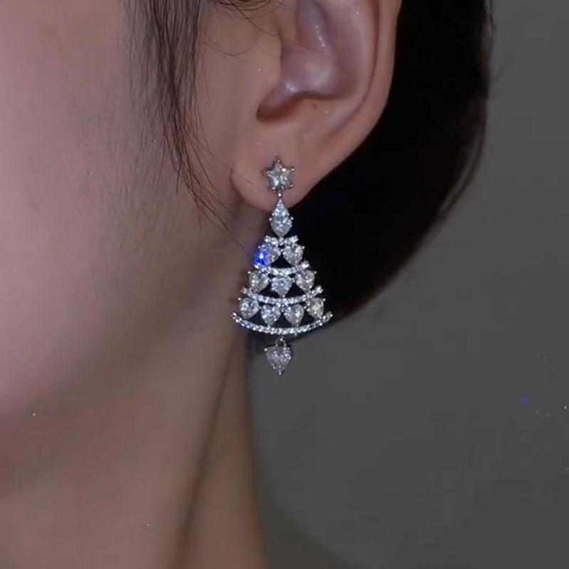 Christmas tree earrings