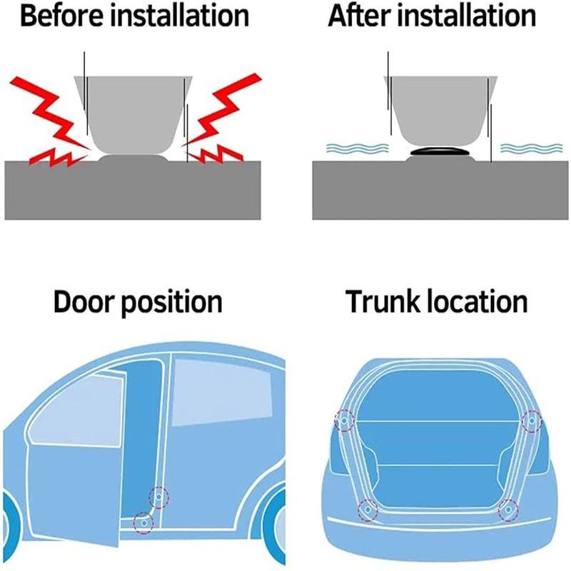 Car door shock-absorbing and silent gasket(8PCS)