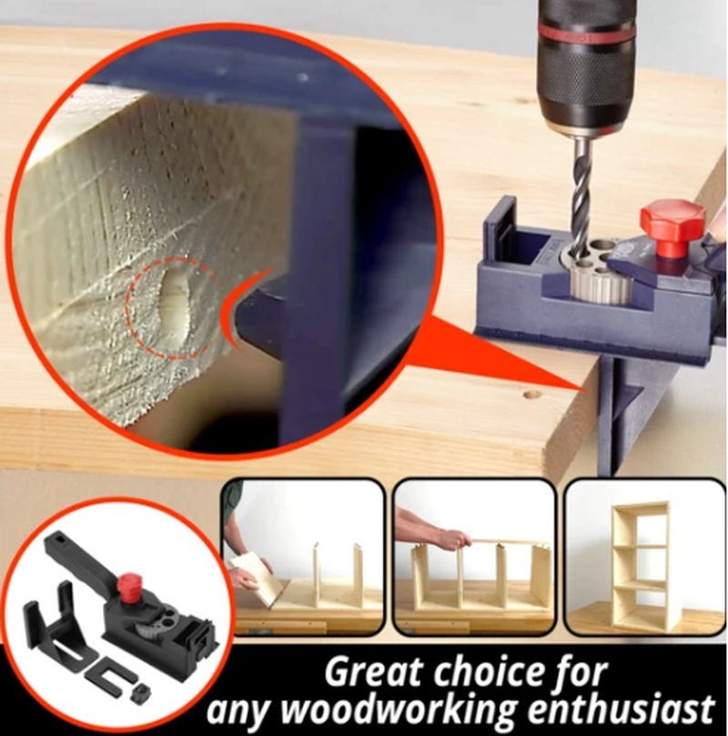 Adjustable Woodworking Drill Hole Jig