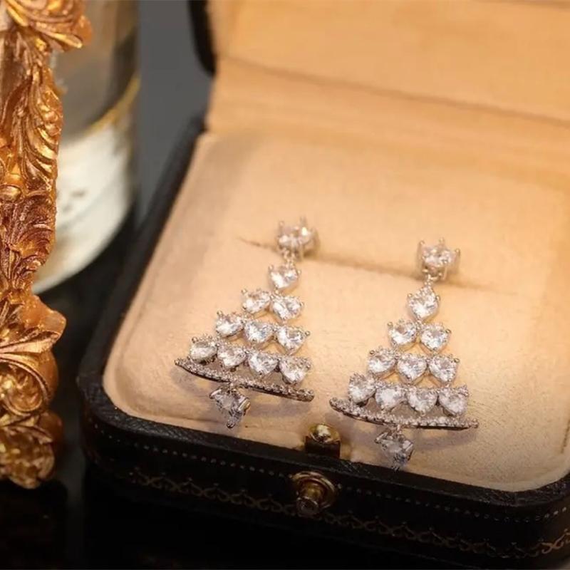 Christmas tree earrings