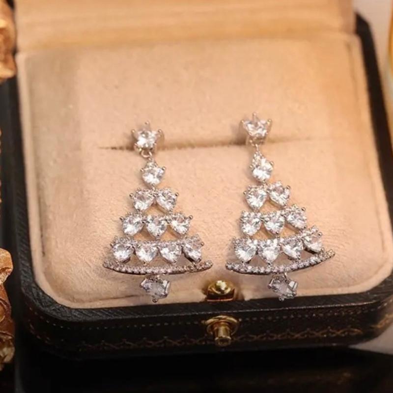 Christmas tree earrings