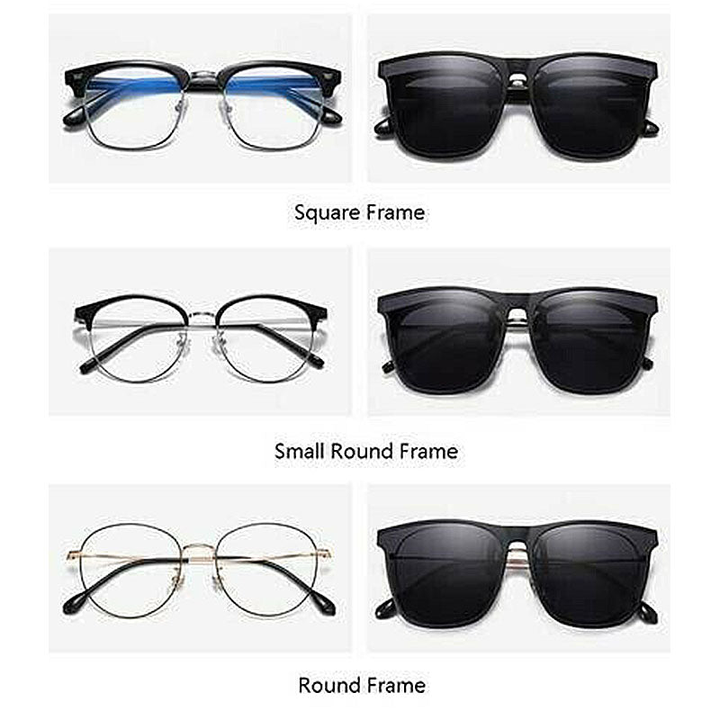 Polarized Clip-on Flip Up Metal Clip Sunglasses for Prescription Glasses