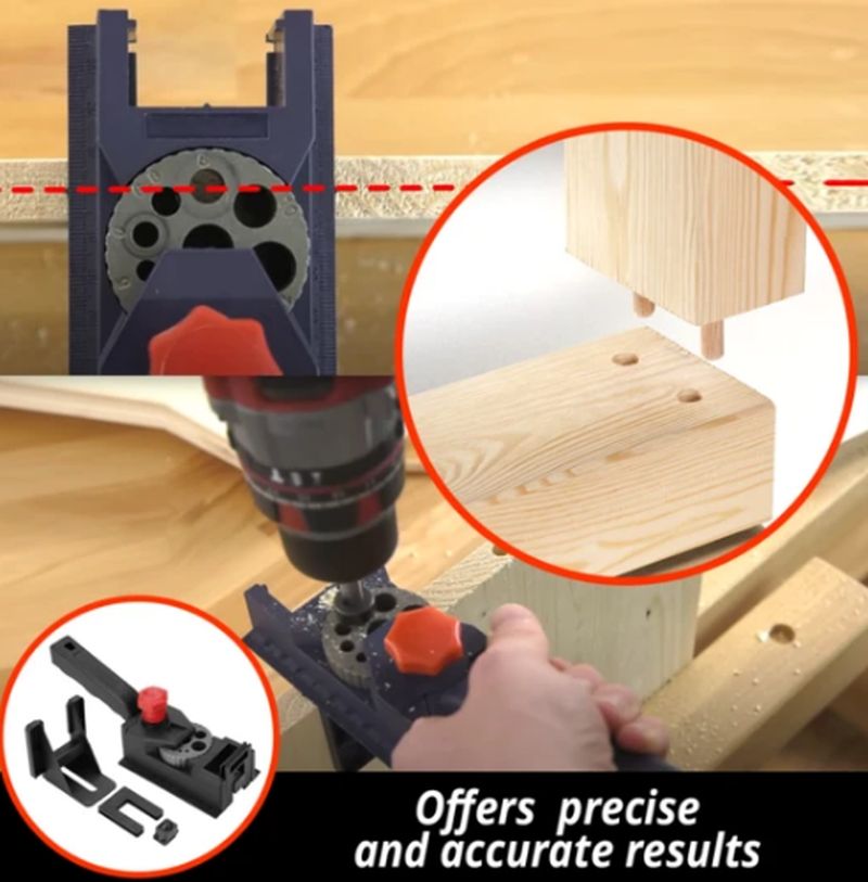 Adjustable Woodworking Drill Hole Jig