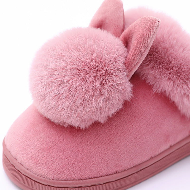 Women's plush home slippers