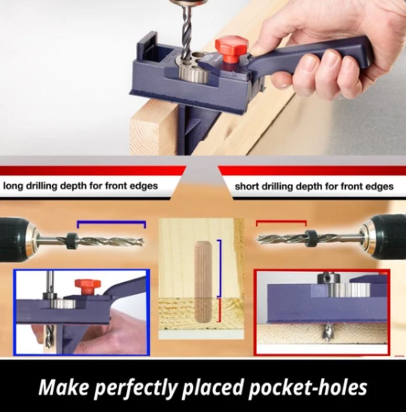 Adjustable Woodworking Drill Hole Jig