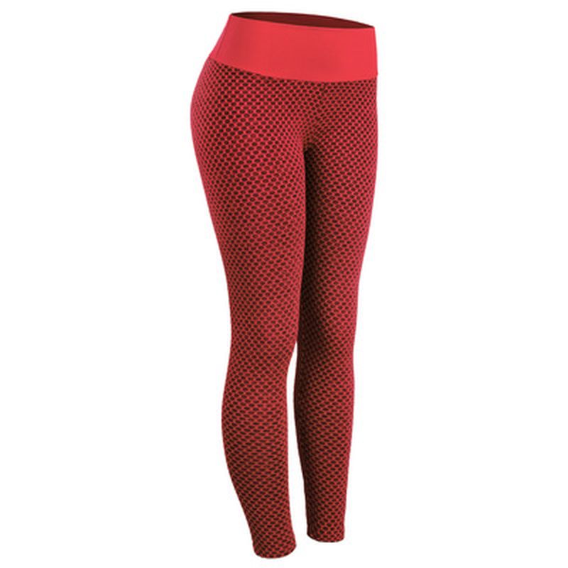 High waist mesh honeycomb hip lift fitness pants