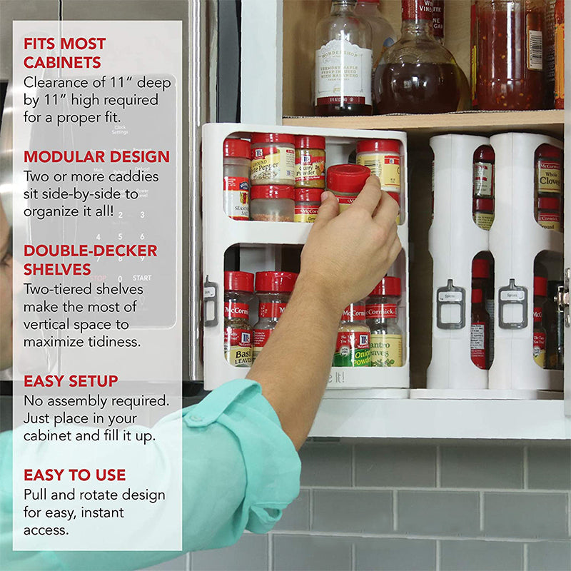 Food or spice storage shelf (white)