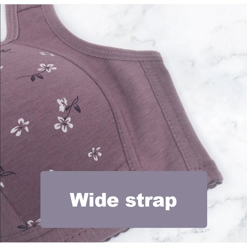 Comfortable and practical bra with buttons at the front