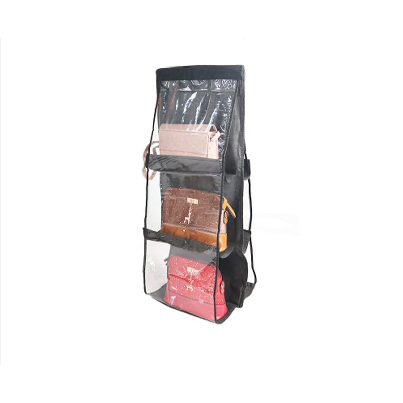 Hanging Handbag Organizer for Wardrobe Closet Transparent