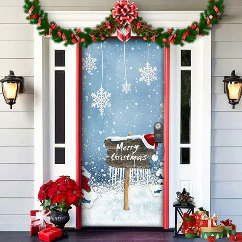 Christmas decorative door cover