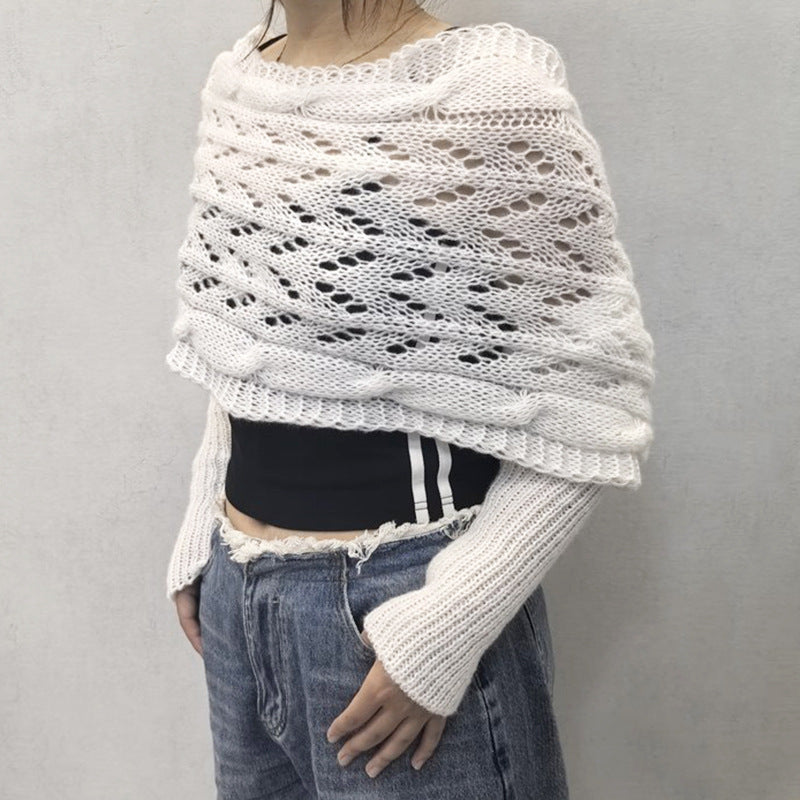 Women's Knitted Double Sleeve Scarf🧣