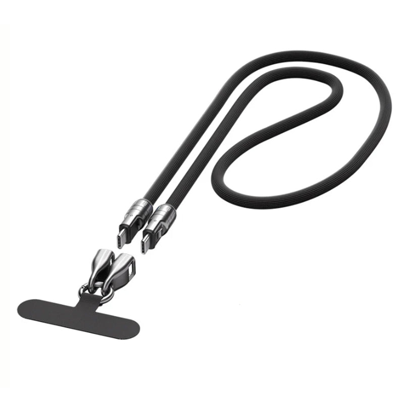 🔥Two-in-one fast charging data cable mobile phone lanyard