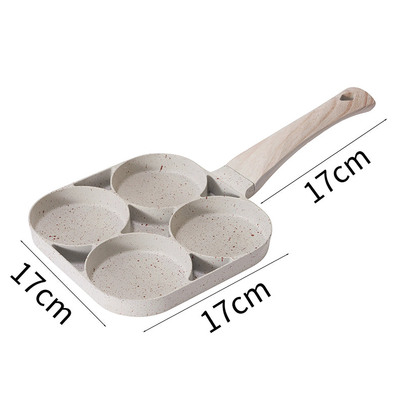🍳Four-hole egg pan, breakfast omelette household frying pan non-stick pan🥚