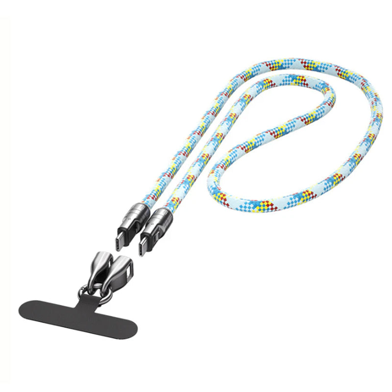 🔥Two-in-one fast charging data cable mobile phone lanyard