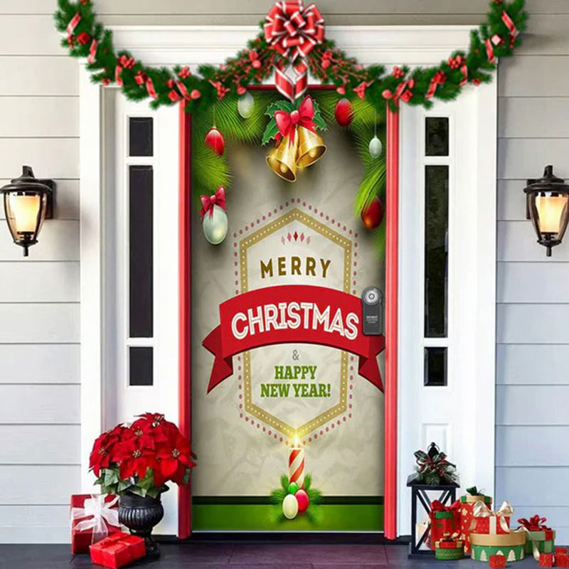 Christmas decorative door cover