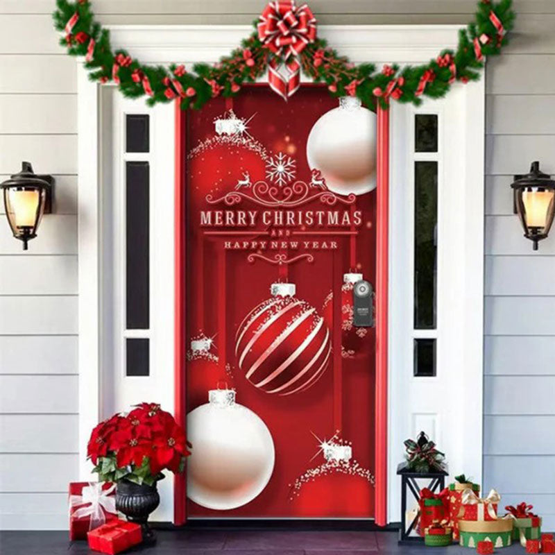 Christmas decorative door cover