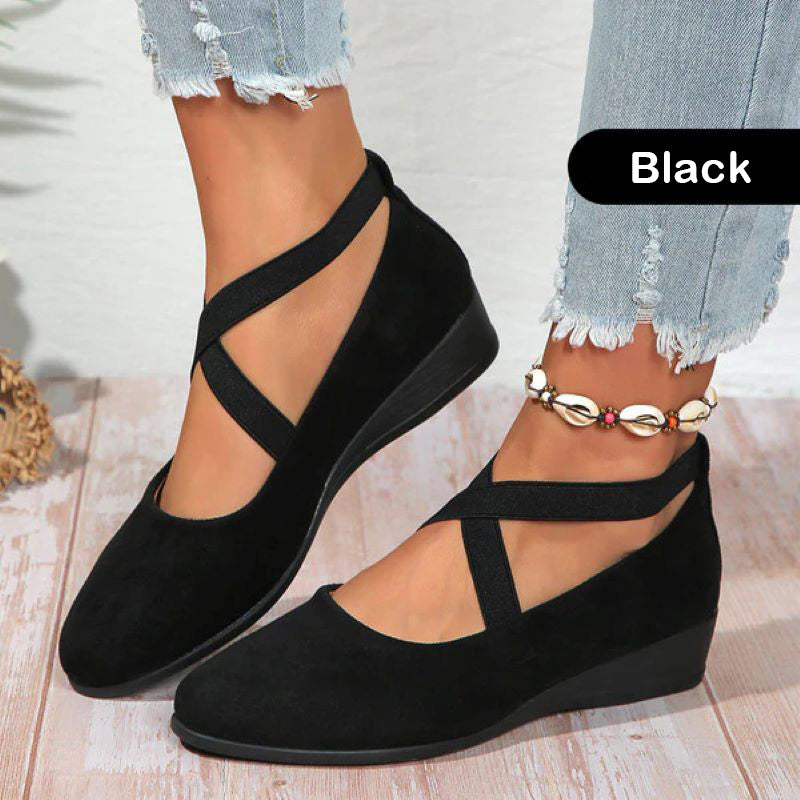 Women's pointed toe flat orthopedic shoes