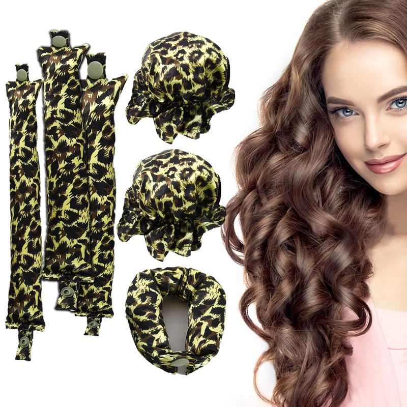 Satin heatless curling iron set