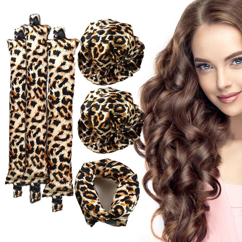 Satin heatless curling iron set