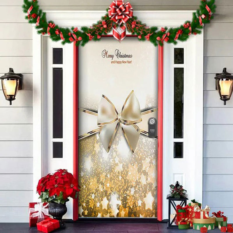 Christmas decorative door cover