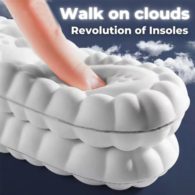 High-elastic shock-absorbing casual insoles