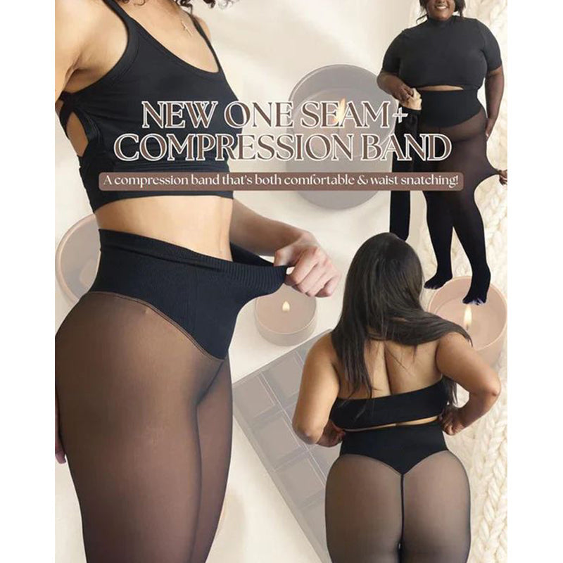 High-Waisted Tummy-Control Stretch Tights