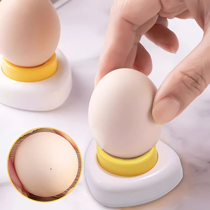 Egg perforator with safety lock