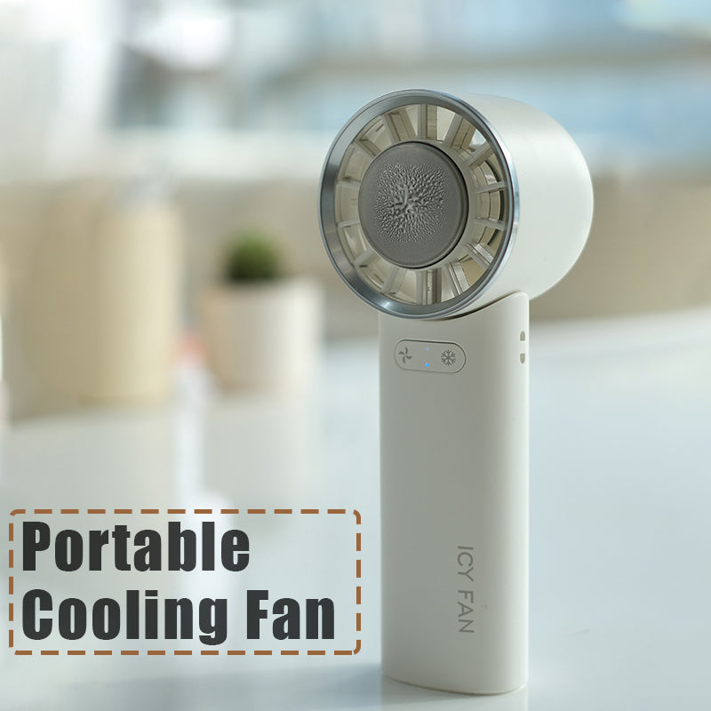 Portable semiconductor ice cooling fan