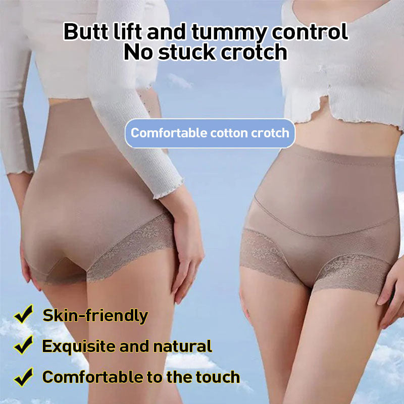 High waist lace tummy control panties